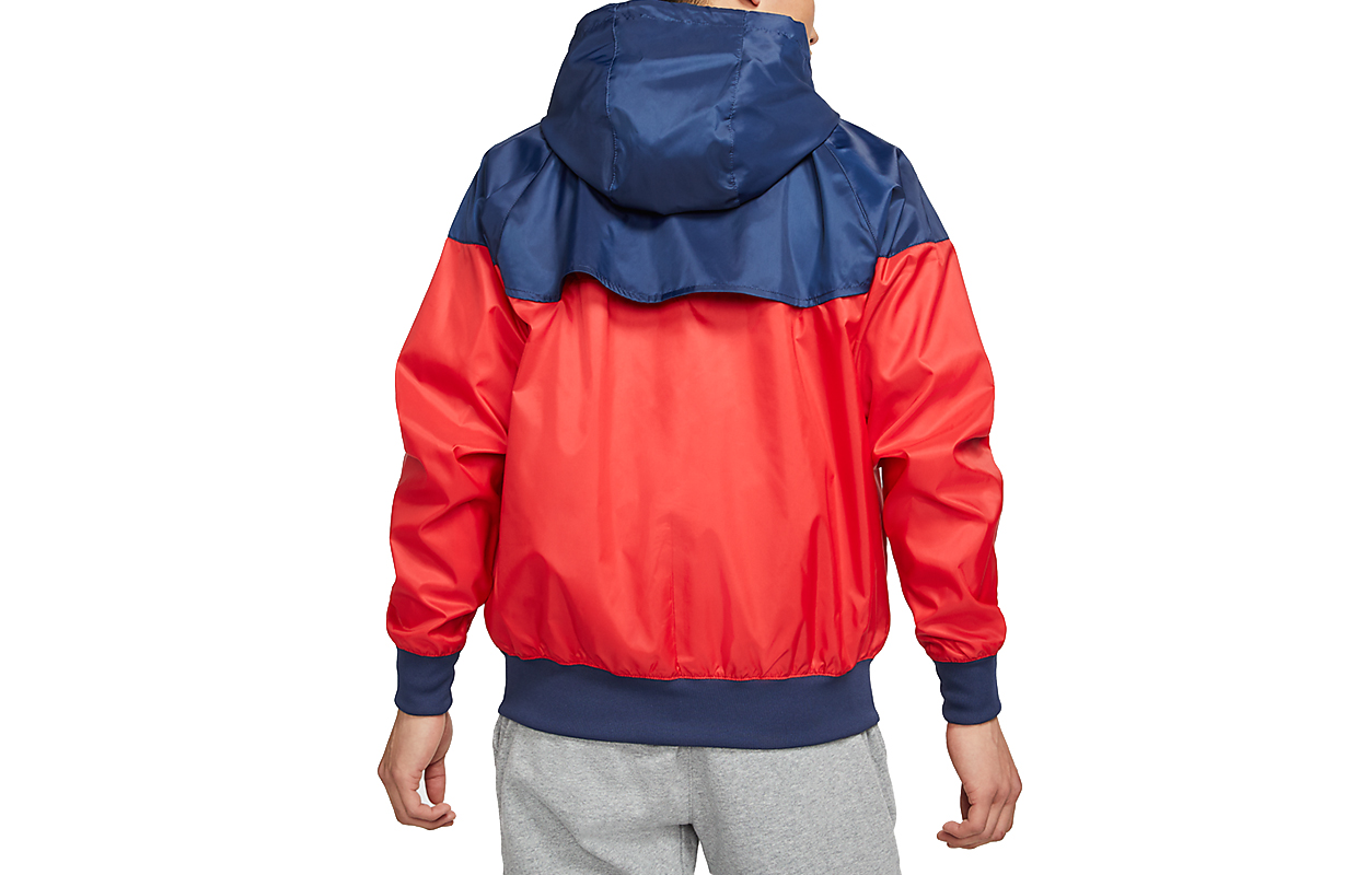 Lookbook Nike Sportswear Windrunner 拼接織布紅色男士訓練夾克 DA0002-657