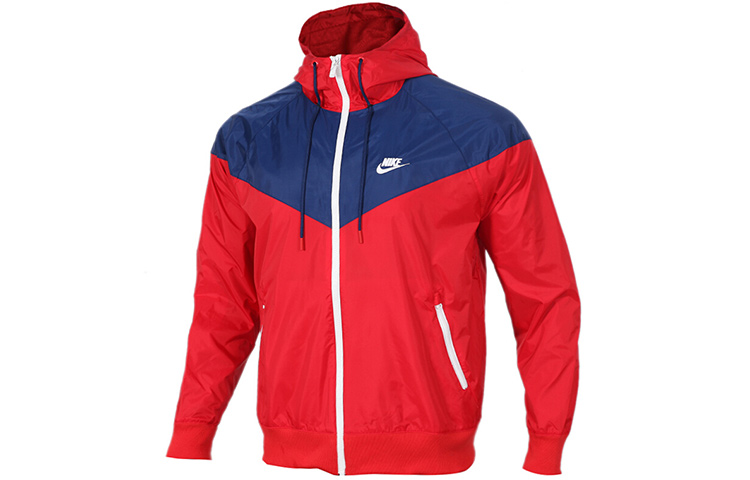 Nike Sportswear Windrunner Hooded Jacket Red Blue AR2192-657
