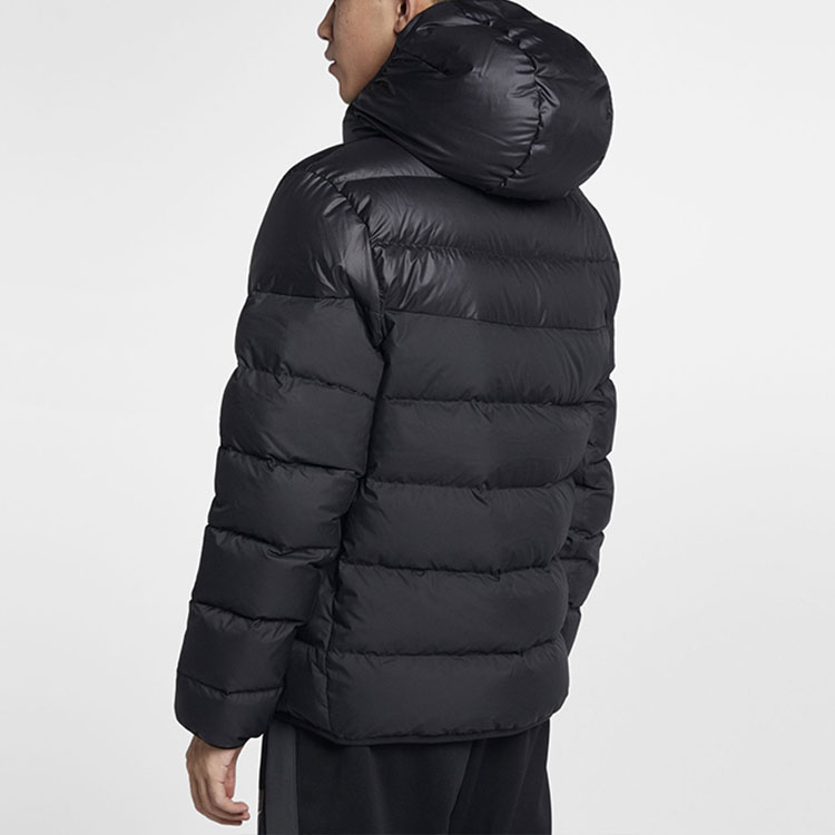 Shop Nike Sportswear Windrunner Hooded Winter Jacket Black Casual Warm Coat DD6796-010