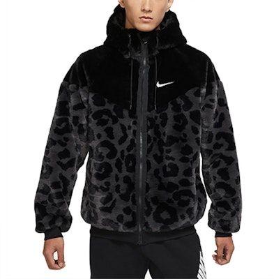 Nike Sportswear Windrunner Leopard Fleece Hoodie Jaket Hitam. DH6683-011 Purchase Nike Sportswear Windrunner Leopard Fleece Hoodie Jaket Hitam. DH6683-011