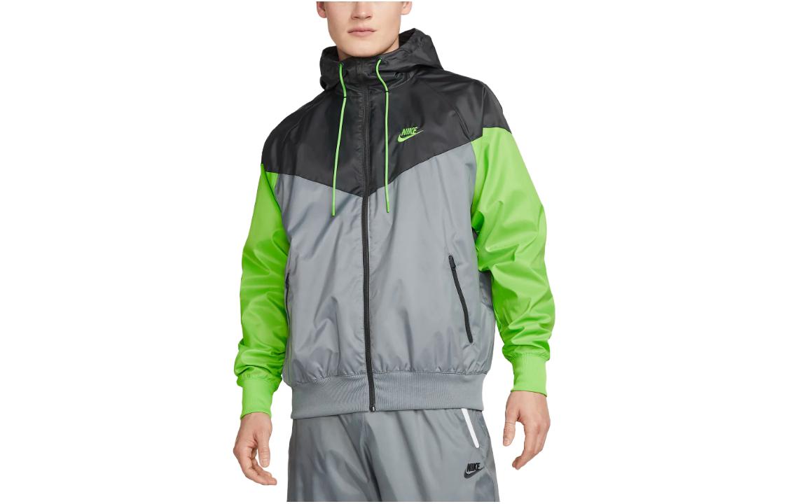 Order Nike Sportswear Windrunner Logo Embroidered Colorblock Hoodie Jacket Anthracite Men DA0001-065