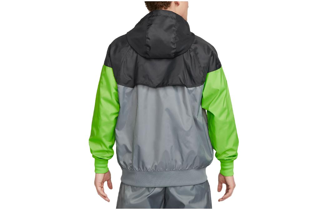 Lookbook Nike Sportswear Windrunner Logo Embroidered Colorblock Hoodie Jacket Anthracite Men DA0001-065