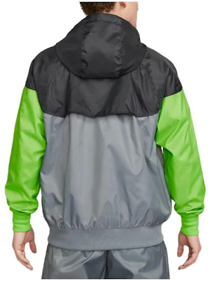 Nike Sportswear Windrunner Logo Embroidered Colorblock Hoodie Jacket Anthracite Men DA0001-065 Lookbook Nike Sportswear Windrunner Logo Embroidered Colorblock Hoodie Jacket Anthracite Men DA0001-065