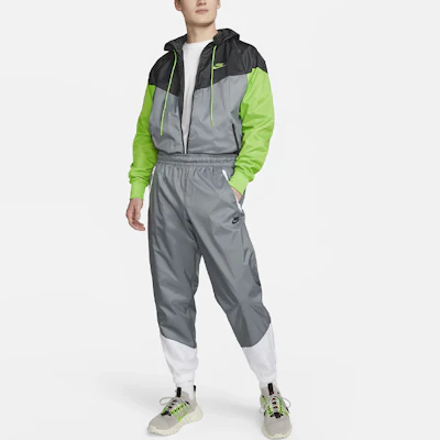 Nike Sportswear Windrunner Logo Embroidered Colorblock Hoodie Jacket Anthracite Men DA0001-065 Shop Nike Sportswear Windrunner Logo Embroidered Colorblock Hoodie Jacket Anthracite Men DA0001-065
