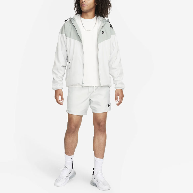 Shop Sudadera Nike Sportswear Windrunner Logo Bordado Colorblock Verde Mica Hombre FB8618-330