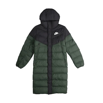 Nike Sportswear Windrunner Long Down Coat Green Winter Jacket AA8854-045