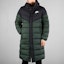 Shop Nike Sportswear Windrunner Long Down Coat Green Winter Jacket AA8854-045