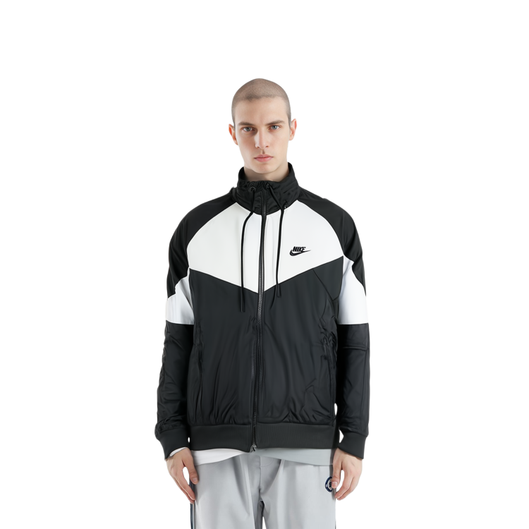 Details for Nike 運動風復古風衣外套 黑白配色 帶有標誌設計 CN8771-011