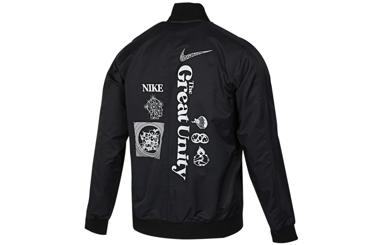 Nike Sportswear Woven Jacket Black Spring Casual Logo Print Gift Idea DM7900-010