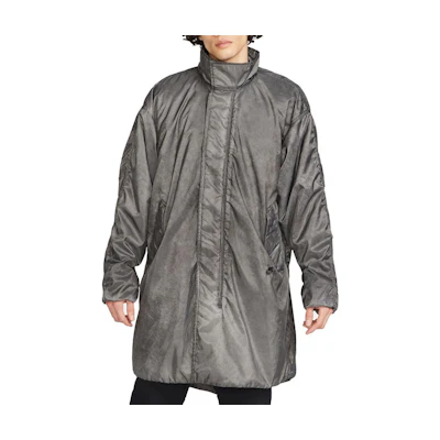 Nike SS23 Silver Gray Solid Stand Collar Long Zip Jacket. DV9990-060