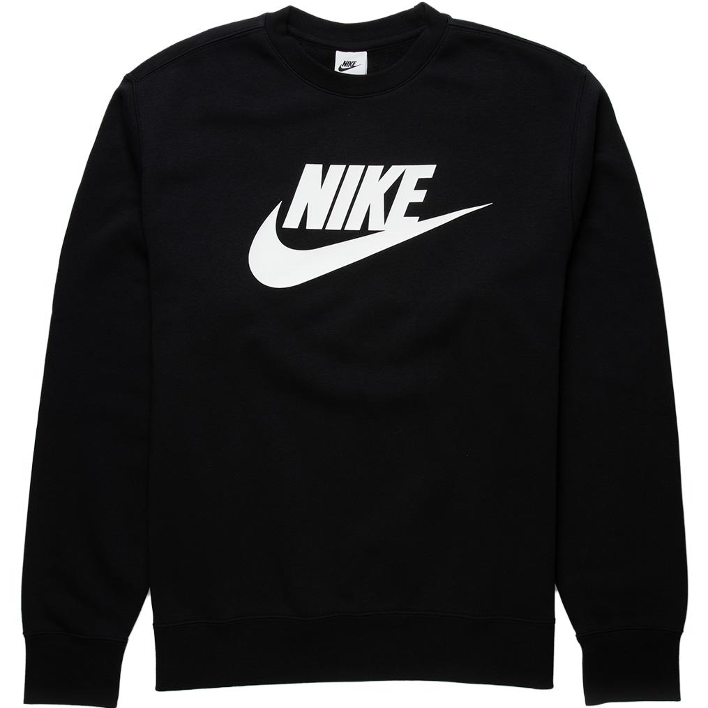 Nike SS23 Black Crewneck Sweatshirt with Solid Color Logo Print DQ4912-010