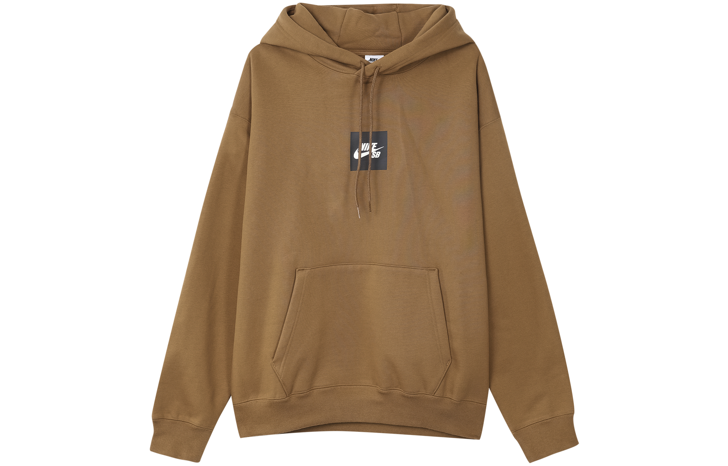 Nike SS23 Brown Pullover Hoodie with Chest Graphic Print DV8840-270