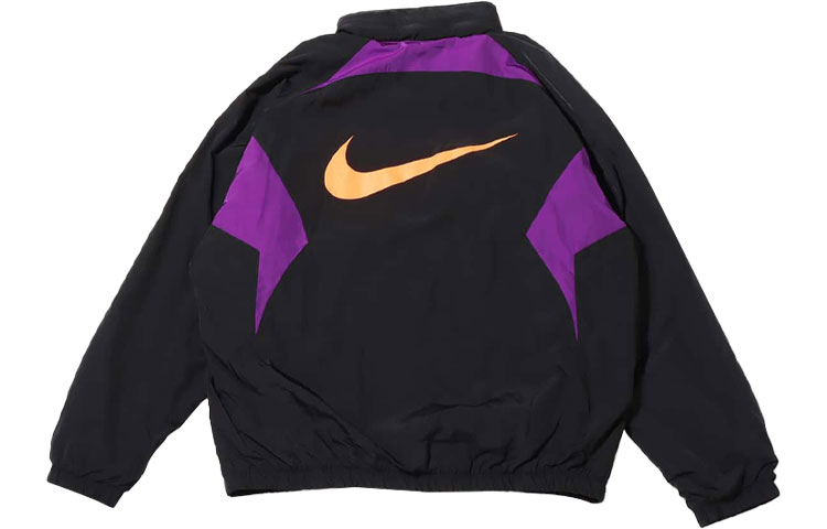 Lookbook 나이키 SS24 블랙 컬러블록 히든 후드 트랙 재킷 롱슬리브 FN2390-011