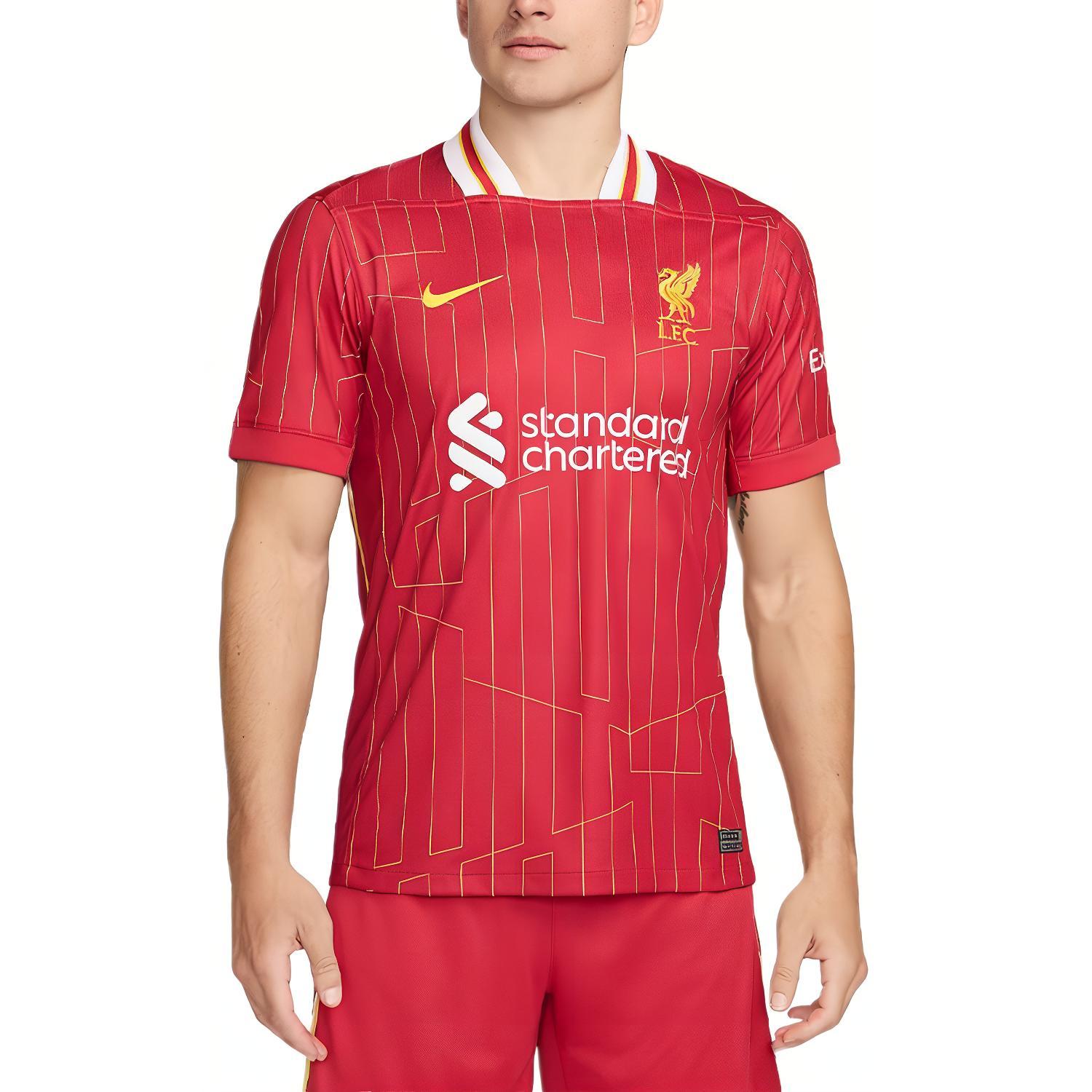 Order Nike SS24 Dri-FIT 條紋標誌吸濕排汗健身T恤 紅色 FN8798-688