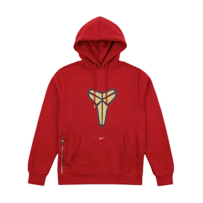 Nike SS24 Kobe Hoodie Red Long Sleeve with Brand Logo HF0067-636