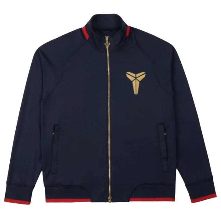 Nike SS24 Kobe Series Red Black Logo Stand Collar Zip-Up Jacket for Men FZ0937-475