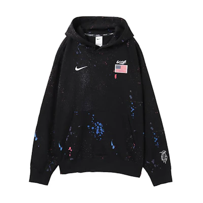 Nike SS24 USA Futura Paris Olympic Logo Hoodie Unisex Black FD7666-010