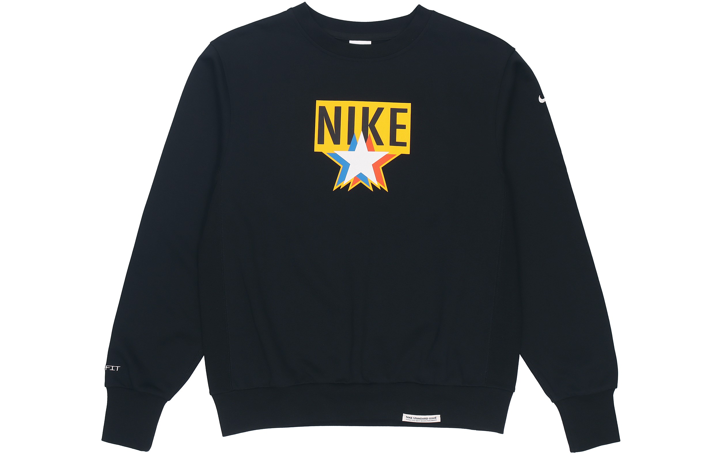 Nike Standard Issue Black Knit Pullover Sweatshirt Casual Sportswear DH2850-010