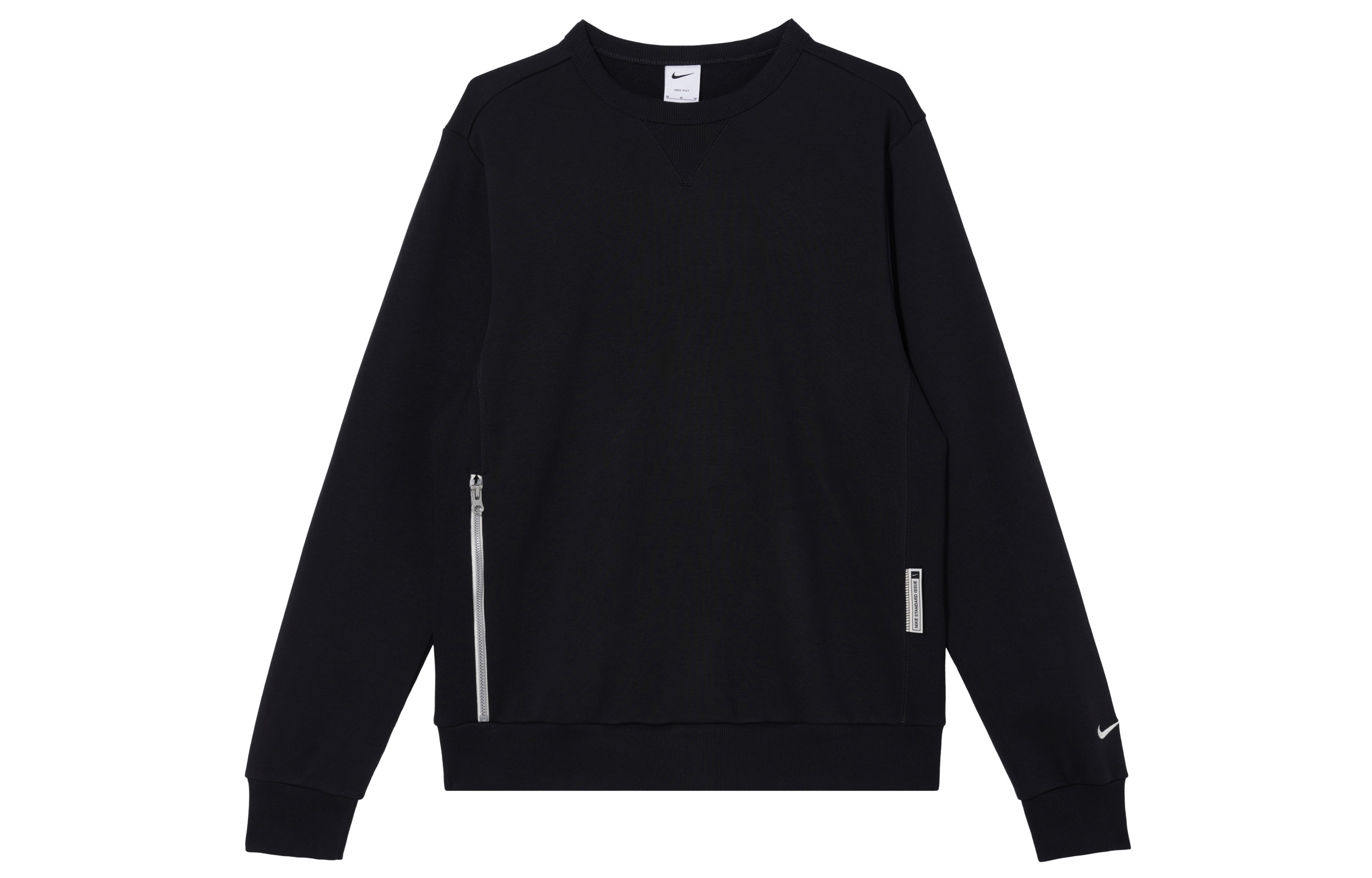 Nike Standard Issue Dri-FIT Crewneck Retro Long-Sleeve Sweatshirt Black Mens FZ0221-010