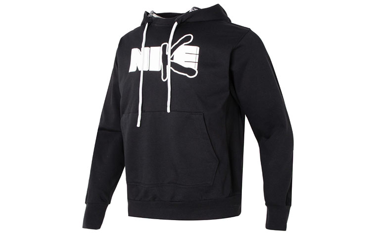 Nike Standard Issue Pullover Hoodie Black - Logo Print Casual Sportswear DV9502-010