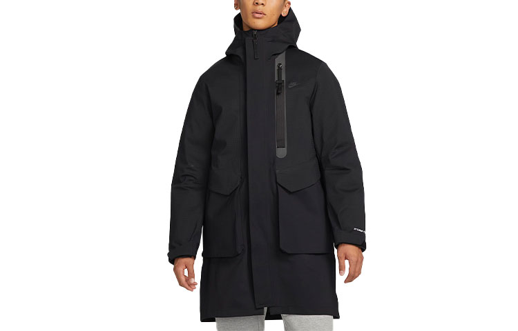 Shop 耐克Storm-FIT Adv Tech Pack黑色连帽冬季夹克 DD6607-010