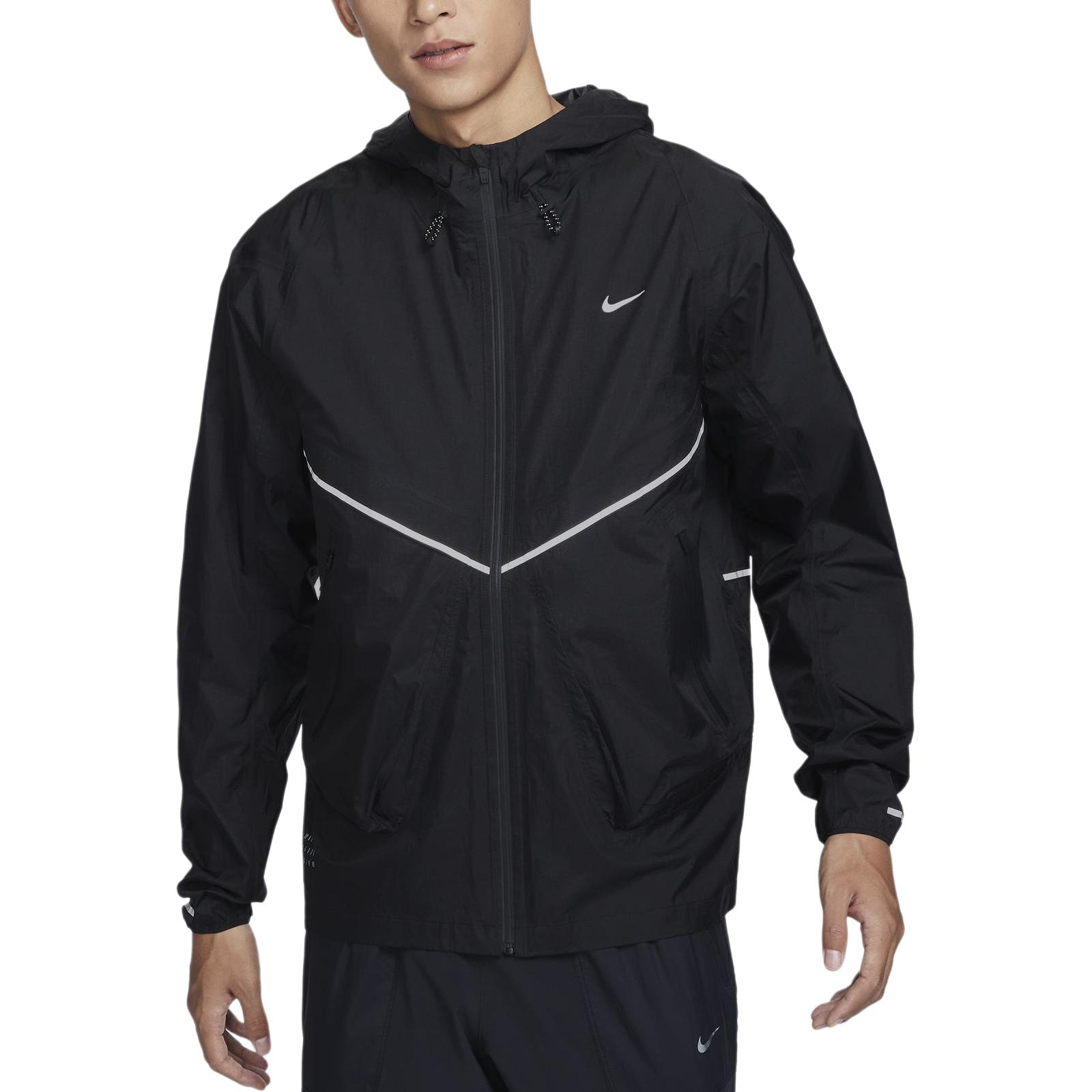 Nike Storm-FIT Black Running Jacket with Stylish Hood FZ0623-010