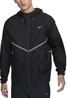 Nike Storm-FIT Black Running Jacket with Stylish Hood FZ0623-010 Nike Storm-FIT Black Running Jacket with Stylish Hood FZ0623-010