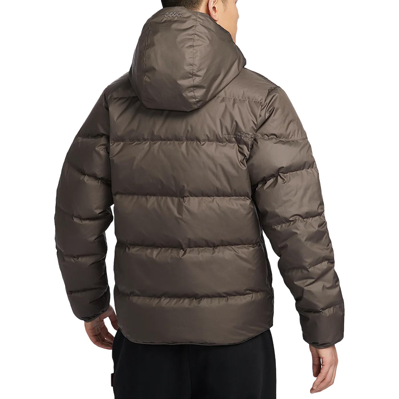 Shop 나이키 스톰-FIT 윈드러너 후드 다운 자켓 미네랄 그레이 HV8203-004