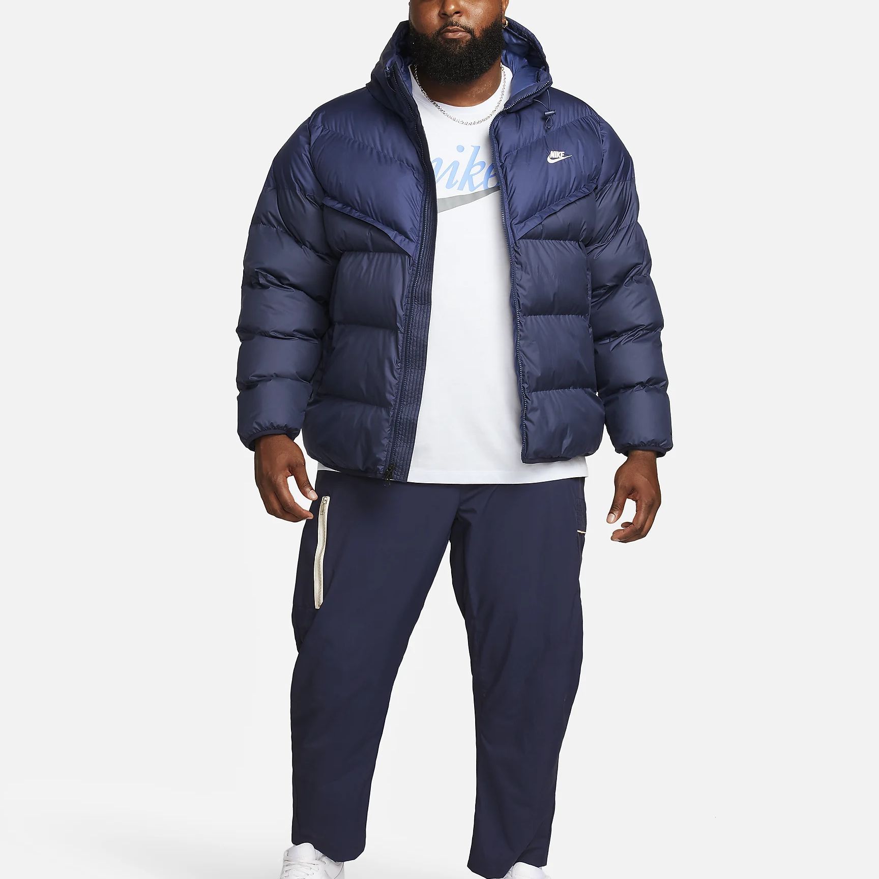 Sizing Nike Storm-FIT Windrunner Primaloft 男款海軍藍連帽夾克 FB8185-410