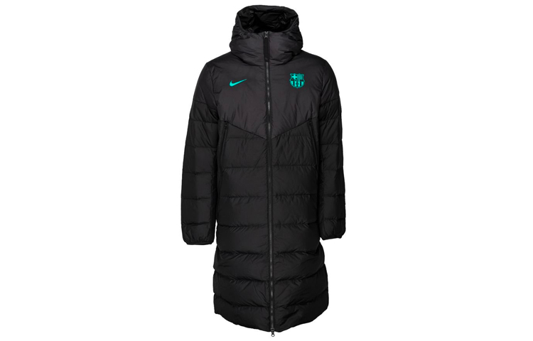 Nike Strike Black Logo Hooded Down Football Jacket Winter DB9879-010