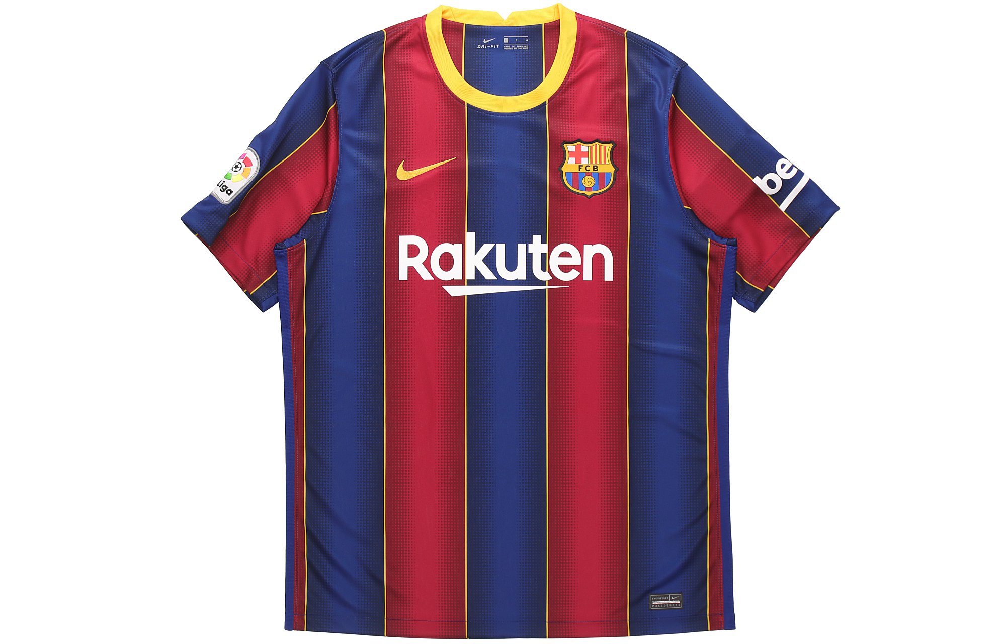 Nike Striped Logo Print T-Shirt Soccer Jersey SW 20-21 Home Deep Navy CD4232-456