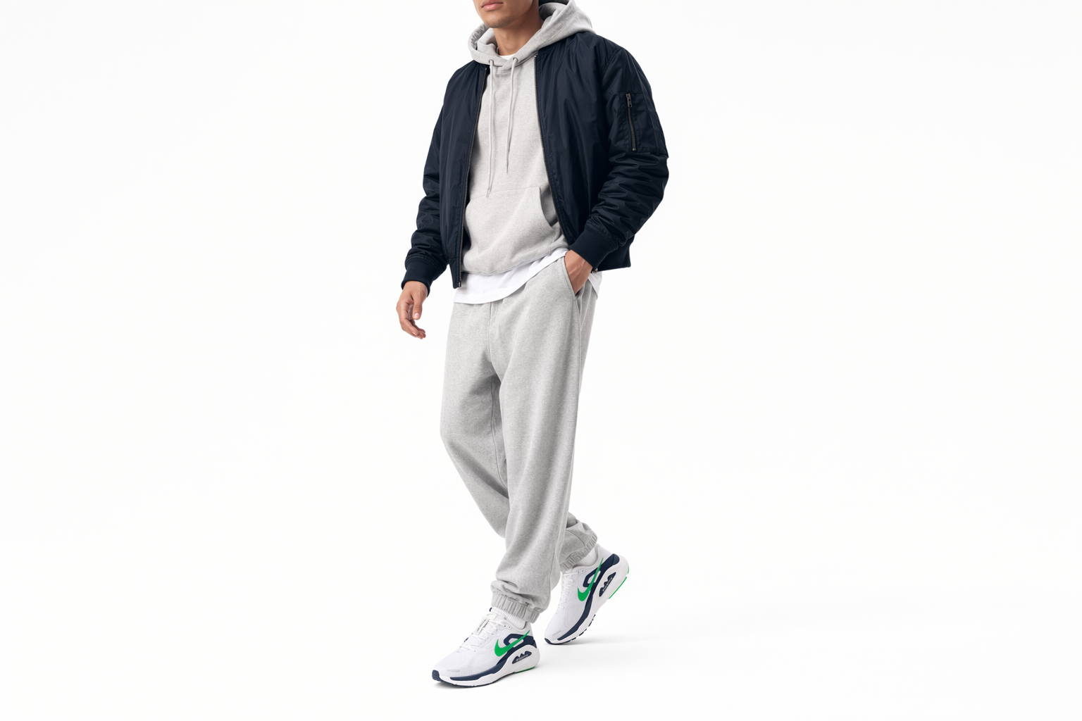 Order Nike Structure Plus Putih/Midnight Navy/Summit White/Hijau Spark HQ3048-102