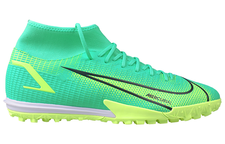 Shop Nike Superfly 8 刺客 14 進階版 TF 運動足球鞋 藍綠