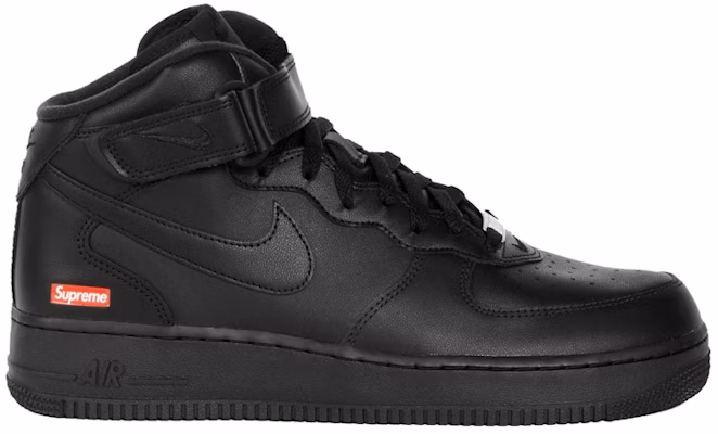 Nike Supreme x Air Force 1 Mid 'Box Logo - Triple Black' FZ8784-001 Buy Nike Supreme x Air Force 1 Mid 'Box Logo - Triple Black' FZ8784-001