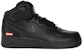 Nike Supreme x Air Force 1 Mid 'Logo Kotak - Hitam Triple' FZ8784-001