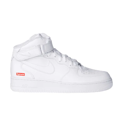 Nike Supreme Air Force 1 Mid 'Box Logo - Triple White'