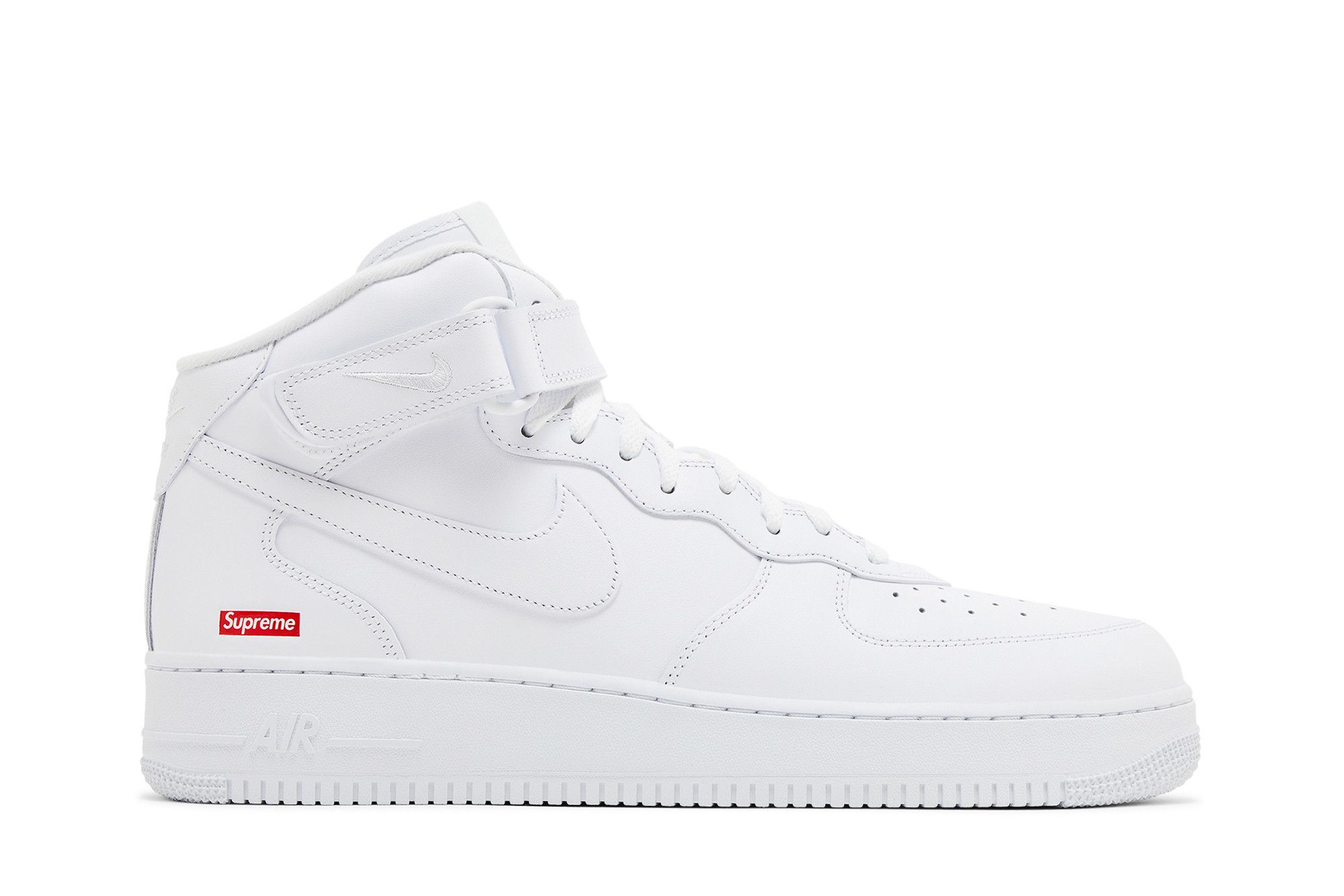 Nike Supreme x Air Force 1 Mid 'Box Logo - Triple White' FZ8784-100