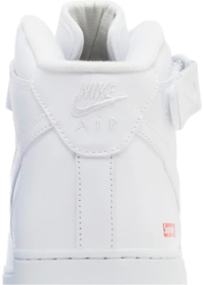 ナイキ Supreme x AF1 Mid "Box Logo" トリプルホワイト FZ8784-100 Sizing ナイキ Supreme x AF1 Mid "Box Logo" トリプルホワイト FZ8784-100