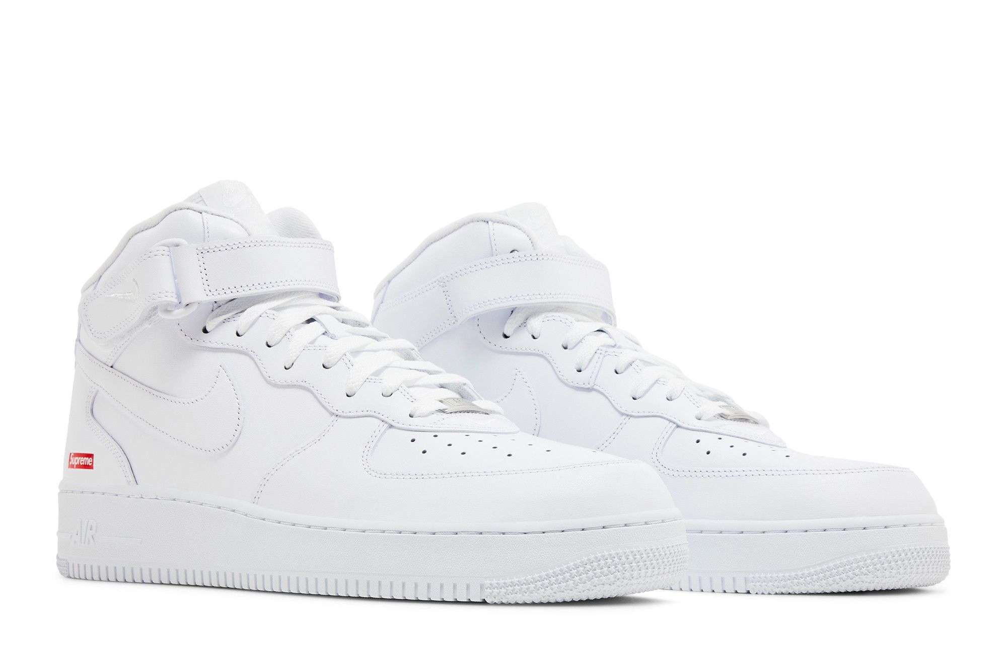 Cheap ナイキ Supreme x AF1 Mid "Box Logo" トリプルホワイト FZ8784-100