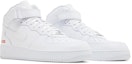 Cheap ナイキ Supreme x AF1 Mid "Box Logo" トリプルホワイト FZ8784-100