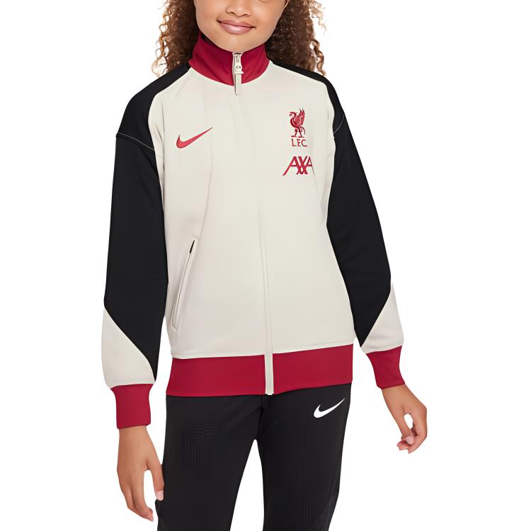 Nike Sweat-Wicking Comfort Jacket Light Stone Brown/Black/Gym Red Youth Size FQ0004-105