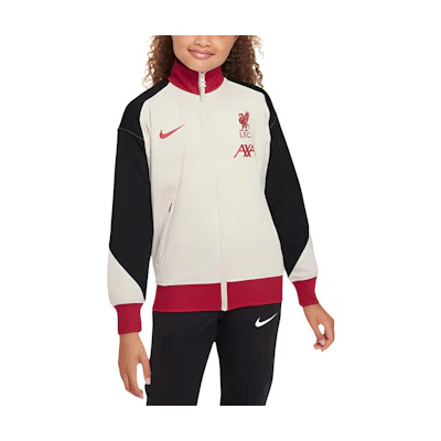 Nike Sweat-Wicking Comfort Jacket Light Stone Brown/Black/Gym Red Youth Size FQ0004-105