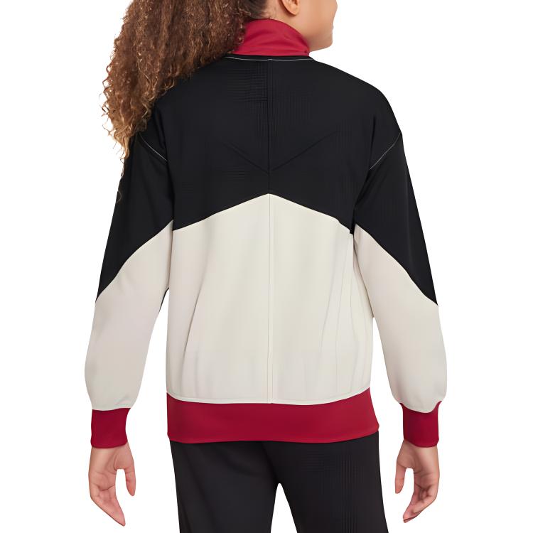 Nike Sweat-Wicking Comfort Jacket Light Stone Brown/Black/Gym Red Youth Size FQ0004-105 圖 3