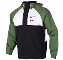 Nike Swoosh Double Hook Green Windbreaker Hooded Jacket for Men - Spring Edition DJ9647-010 Nike Swoosh Double Hook Green Windbreaker Hooded Jacket for Men - Spring Edition DJ9647-010