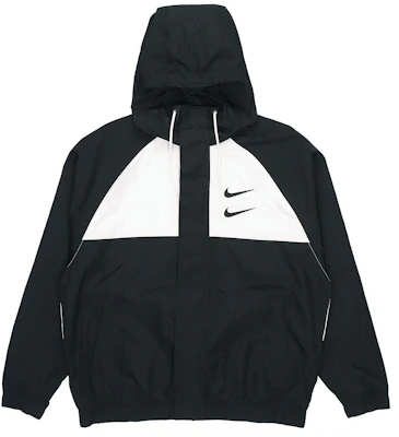 Nike Swoosh Double Hook Jaket Anti Angin Bertudung Musim Semi Warna Hitam DJ9647-011 Order Nike Swoosh Double Hook Jaket Anti Angin Bertudung Musim Semi Warna Hitam DJ9647-011