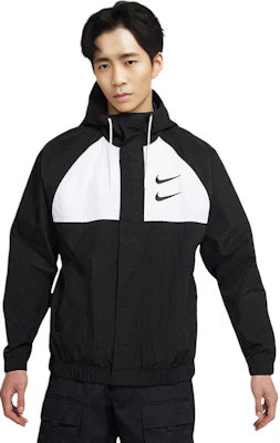 Nike Swoosh Double Hook Jaket Anti Angin Bertudung Musim Semi Warna Hitam DJ9647-011 Shop Nike Swoosh Double Hook Jaket Anti Angin Bertudung Musim Semi Warna Hitam DJ9647-011