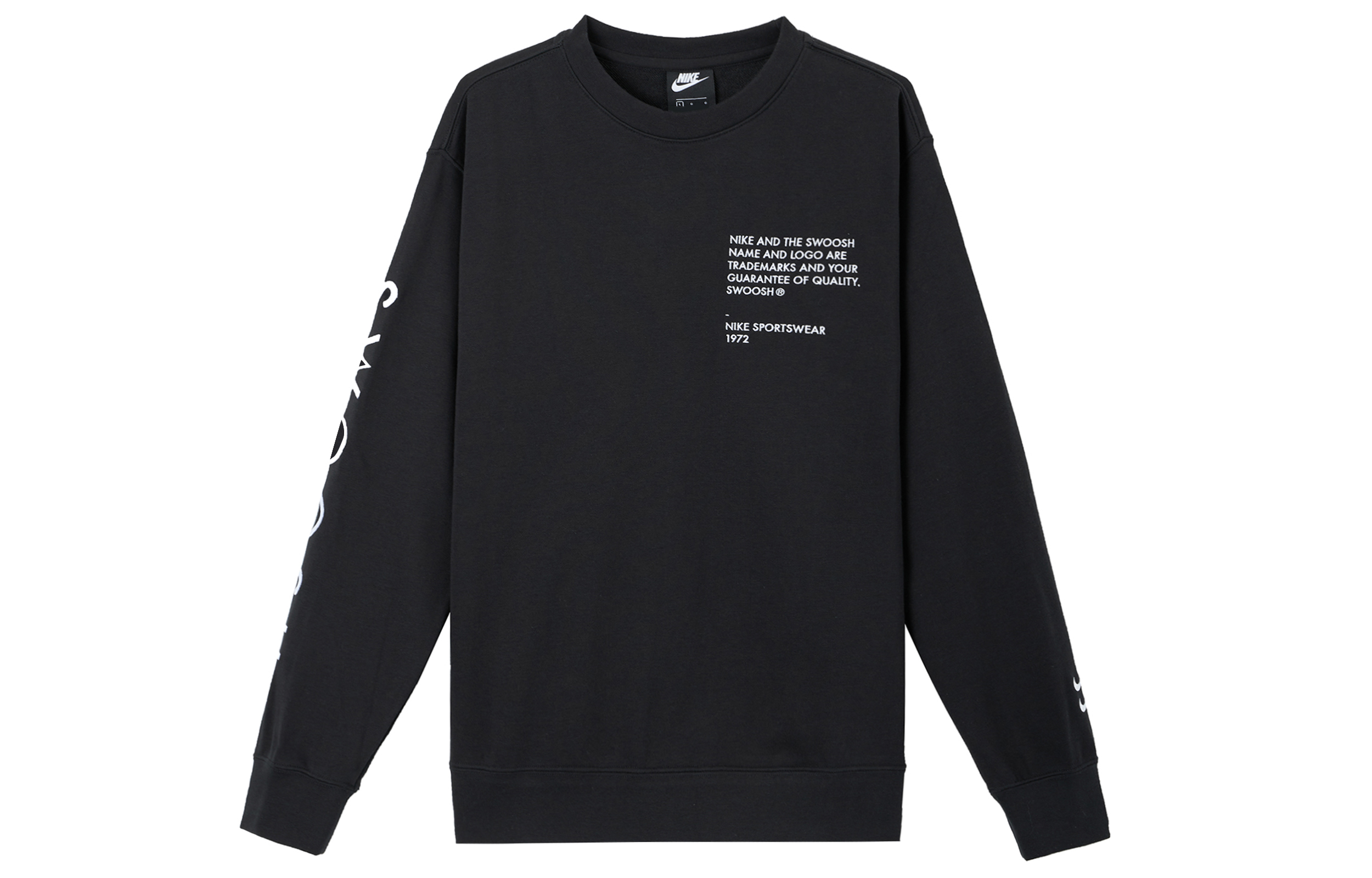 Nike Swoosh Double Logo Black Casual Sweatshirt CU4035-010