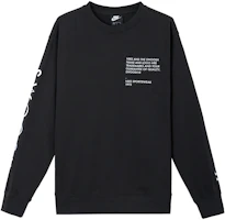 Nike Swoosh Double Logo Black Casual Sweatshirt CU4035-010 Nike Swoosh Double Logo Black Casual Sweatshirt CU4035-010