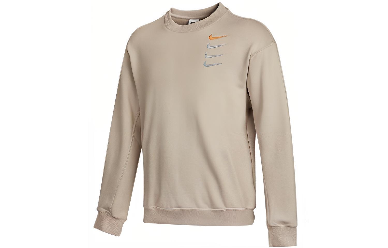 Order Nike Swoosh French Terry Pullover Sweatshirt Kelabu Muda Unisex Terbaru DB9408-277