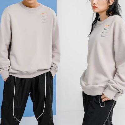 Nike Swoosh French Terry Pullover Sweatshirt Kelabu Muda Unisex Terbaru DB9408-277 Details for Nike Swoosh French Terry Pullover Sweatshirt Kelabu Muda Unisex Terbaru DB9408-277